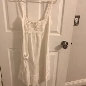 White spaghetti strap summer dress